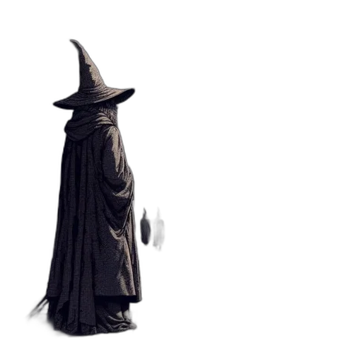 staff, hat, dress, mask transparent PNG cut-out