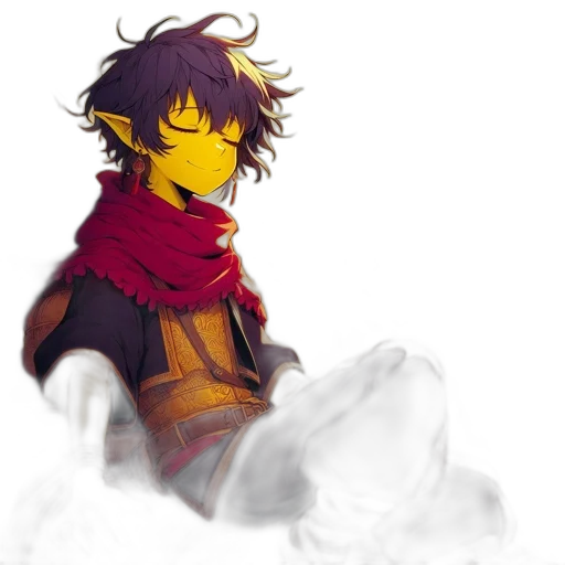 dragon, mask, staff, jacket transparent PNG cut-out