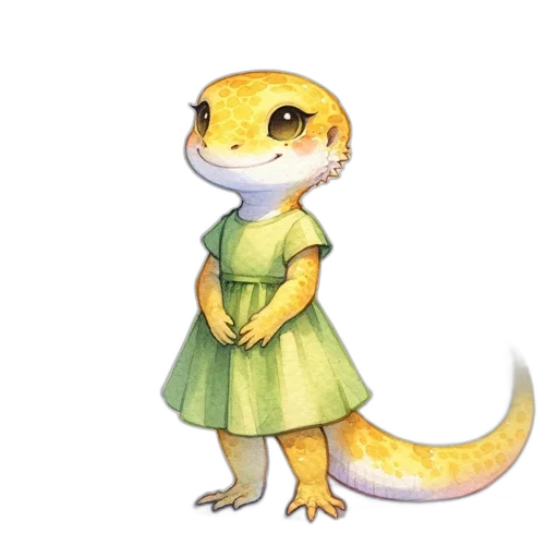 dragon, staff, dress, creature transparent PNG cut-out