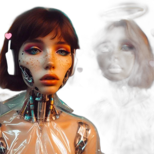 robot, photorealistic, concept art, cyberpunk transparent PNG cut-out