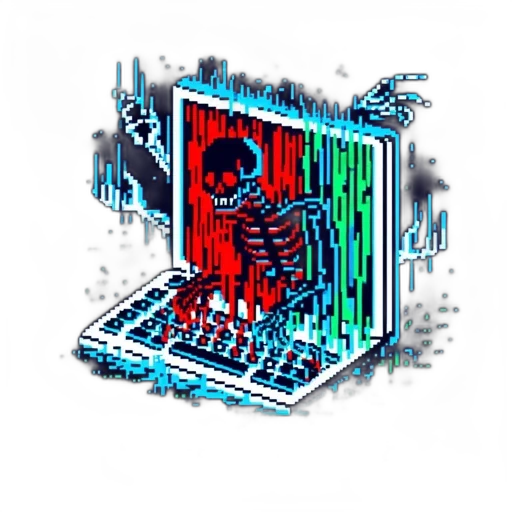 robot, jacket, pixel art, vaporwave transparent PNG cut-out