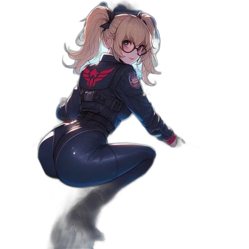 jacket, dress, creature, staff transparent PNG cut-out