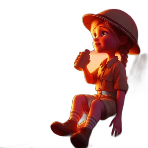 hat, staff, bottle, robot transparent PNG cut-out