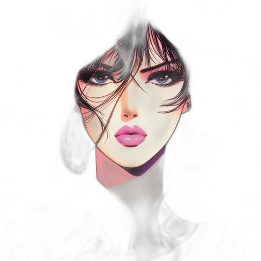 face, mask, fantasy art, photorealistic transparent PNG cut-out