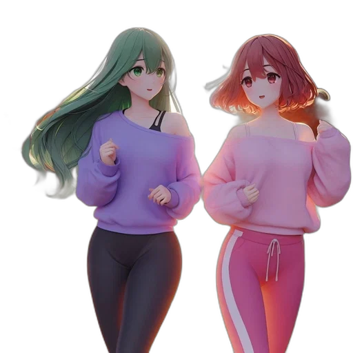 jacket, dress, 3d render, vaporwave transparent PNG cut-out