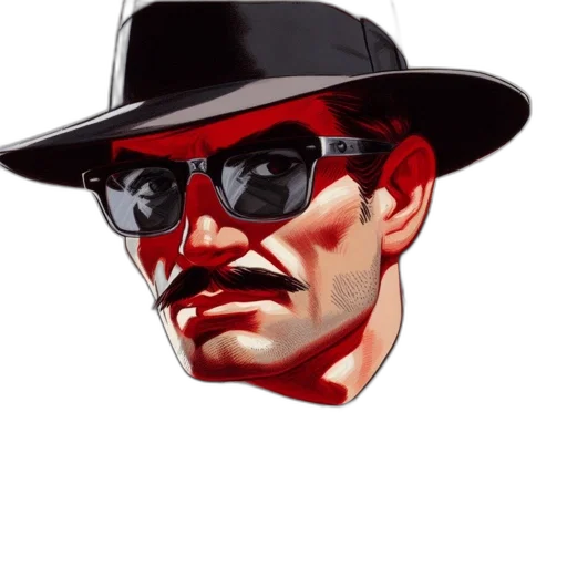 hat, face, mask, staff transparent PNG cut-out