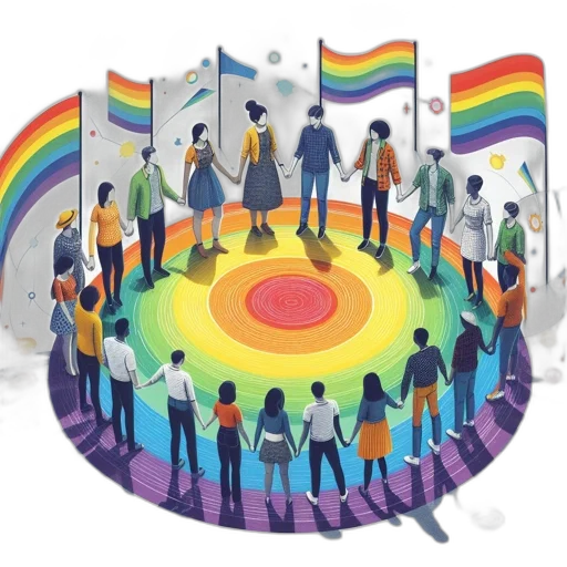 umbrella, concept art, colorful, array transparent PNG cut-out