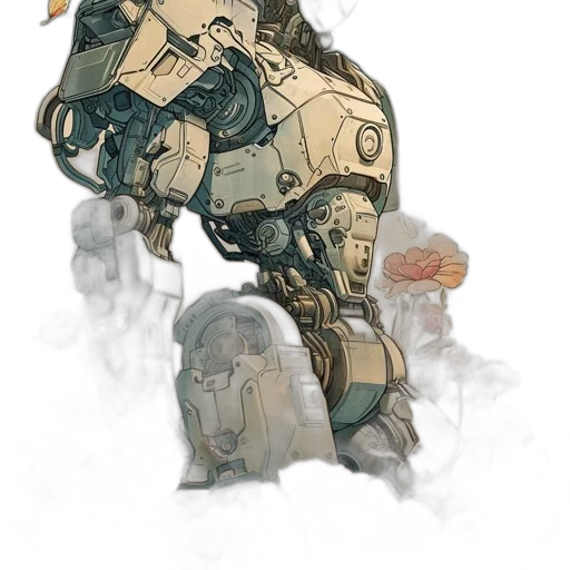 robot, weapon, concept art, fantasy art transparent PNG cut-out