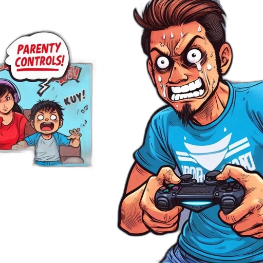 comic book art, concept art, cartoon, pixel art transparent PNG cut-out