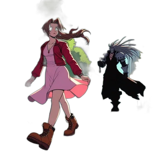 jacket, creature, dress, hair transparent PNG cut-out