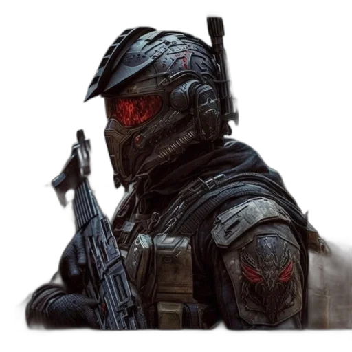 mask, robot, face, weapon transparent PNG cut-out