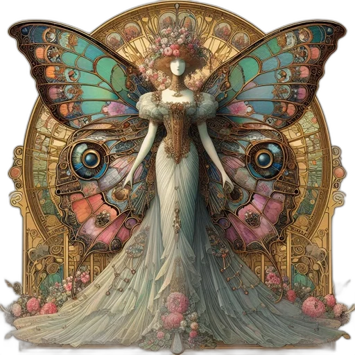 dress, fantasy art, concept art, photorealistic transparent PNG cut-out