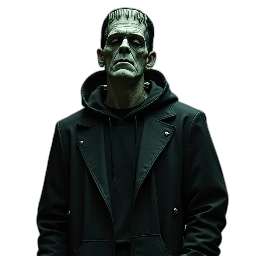 jacket, face, mask, staff transparent PNG cut-out