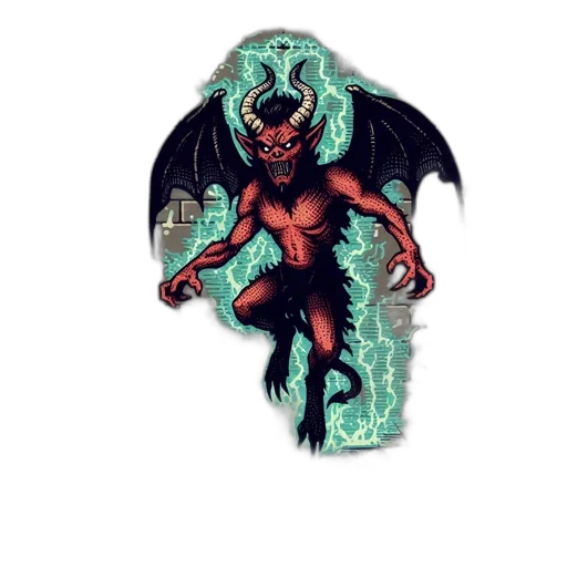 dragon, creature, staff, mask transparent PNG cut-out