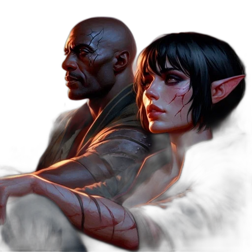 fantasy art, concept art, comic book art, photorealistic transparent PNG cut-out