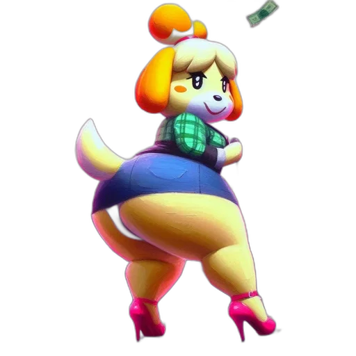 dress, animal, staff, weapon transparent PNG cut-out