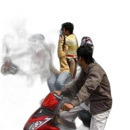 car, jacket, weapon, photorealistic transparent PNG cut-out