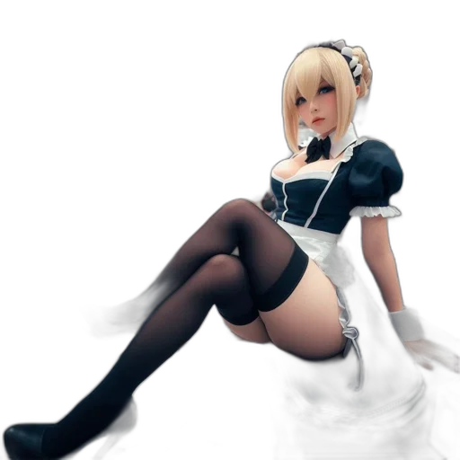 dress, staff, robot, 3d render transparent PNG cut-out