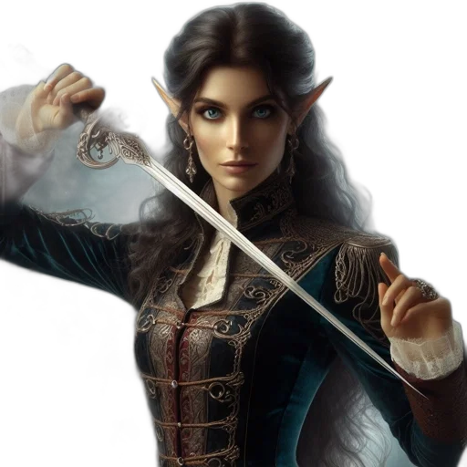 sword, staff, jewelry, fantasy art transparent PNG cut-out