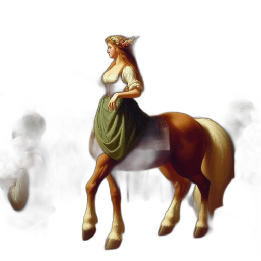 dress, animal, creature, staff transparent PNG cut-out