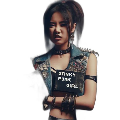 jacket, staff, cyberpunk, concept art transparent PNG cut-out