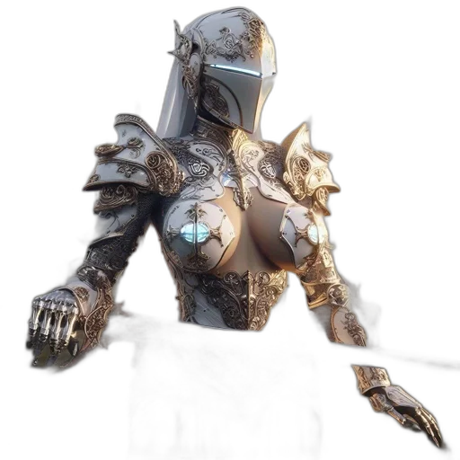 robot, sword, weapon, mask transparent PNG cut-out