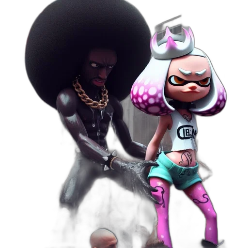 staff, hair, weapon, dress transparent PNG cut-out