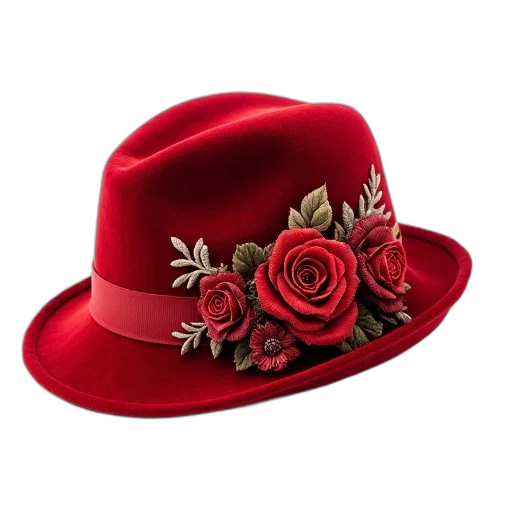 hat, crown, flower, jewelry transparent PNG cut-out