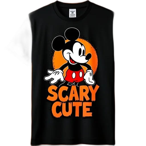 black, orange, t-shirt, mickey transparent PNG cut-out