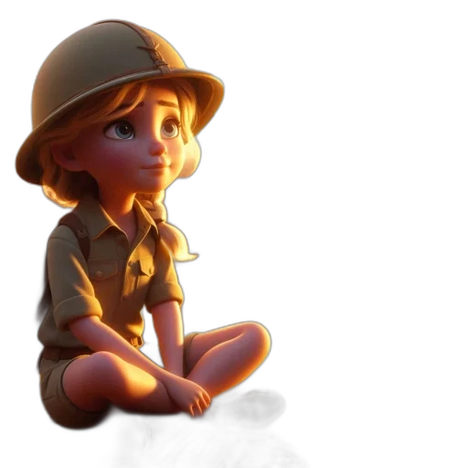 hat, staff, 3d render, concept art transparent PNG cut-out