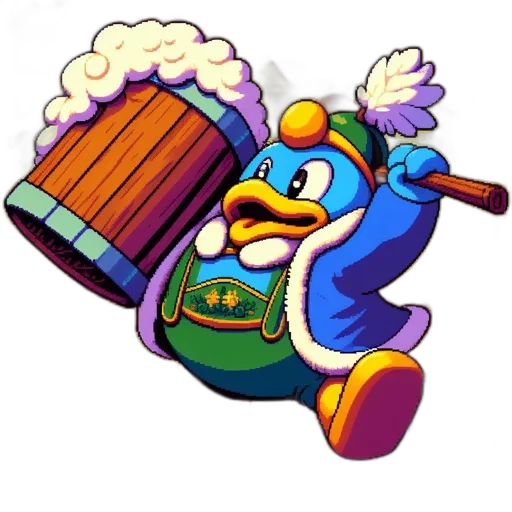 weapon, staff, animal, pixel art transparent PNG cut-out