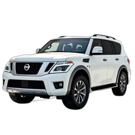 white, 2017, nissan, armada transparent PNG cut-out