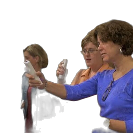 group, women, play, wii transparent PNG cut-out