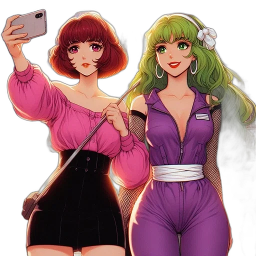 dress, concept art, anime, vaporwave transparent PNG cut-out