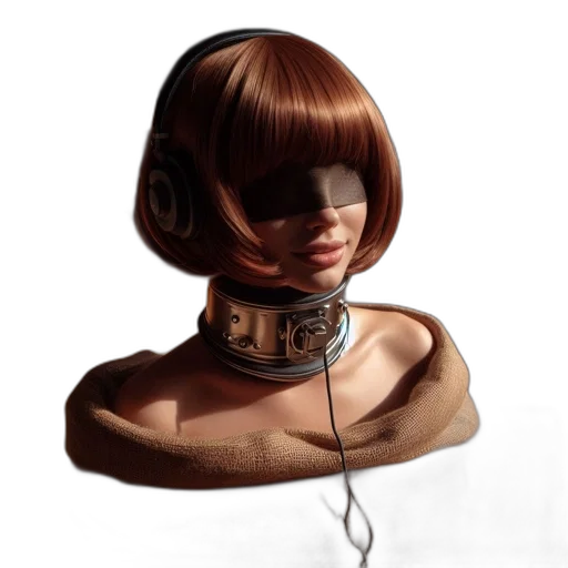 mask, robot, jewelry, hair transparent PNG cut-out