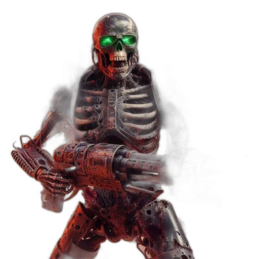 robot, creature, weapon, mask transparent PNG cut-out