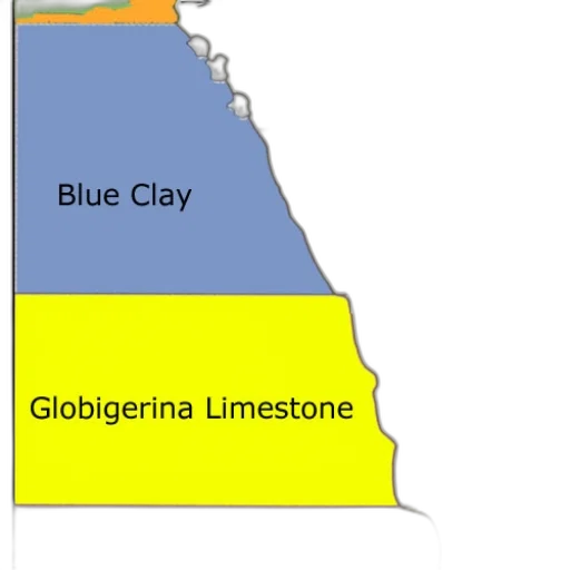 blue, simplified, geological, map transparent PNG cut-out