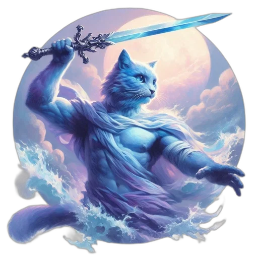 sword, staff, dragon, fantasy art transparent PNG cut-out