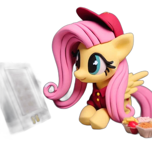 3d render, concept art, little, pony-inspired transparent PNG cut-out