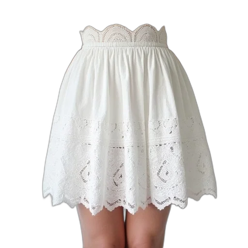dress, peael, eyelet, skirt transparent PNG cut-out