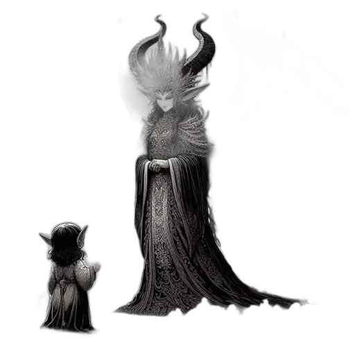 dress, creature, crown, mask transparent PNG cut-out