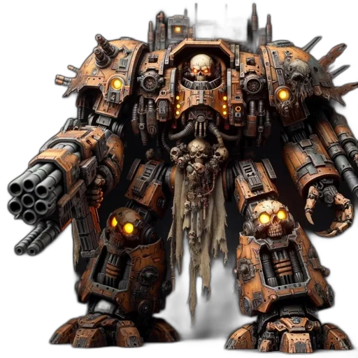 robot, weapon, concept art, 3d render transparent PNG cut-out