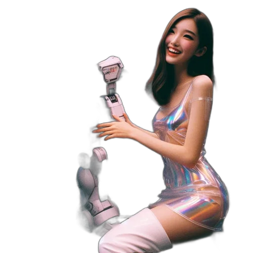 robot, weapon, dress, staff transparent PNG cut-out