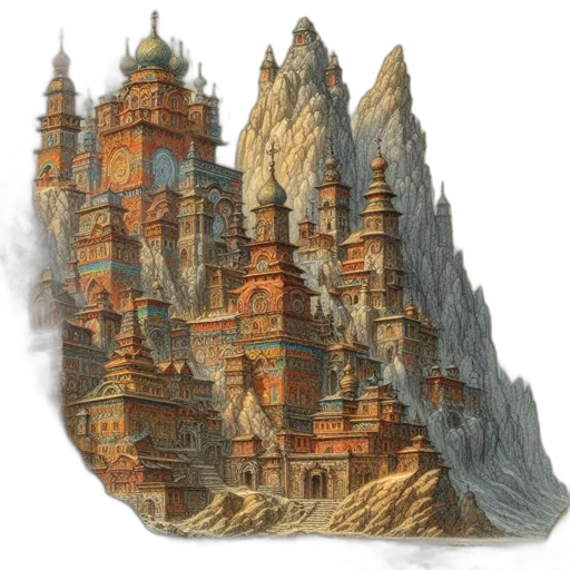 building, crown, concept art, fantasy art transparent PNG cut-out