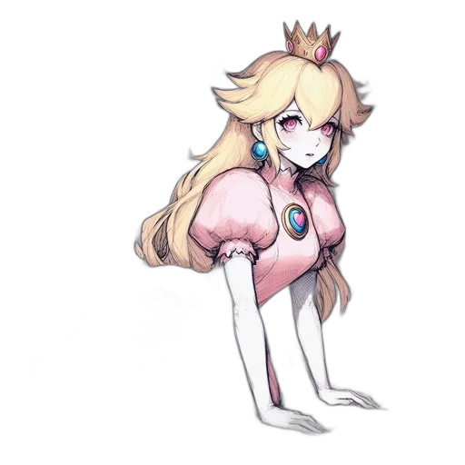 crown, dress, staff, creature transparent PNG cut-out