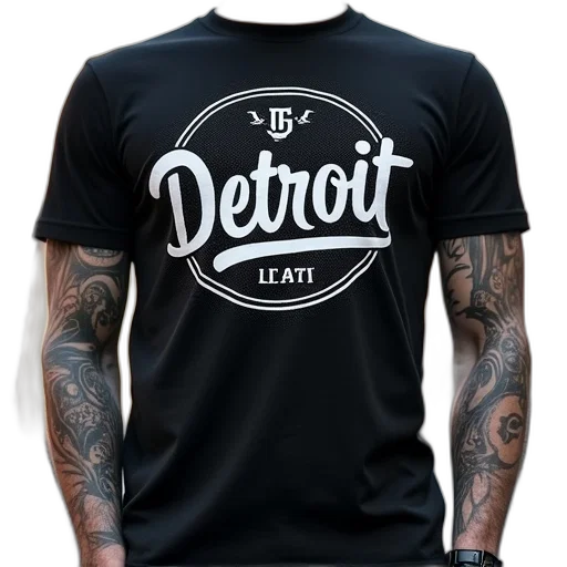 detroit, men, shirt, white transparent PNG cut-out