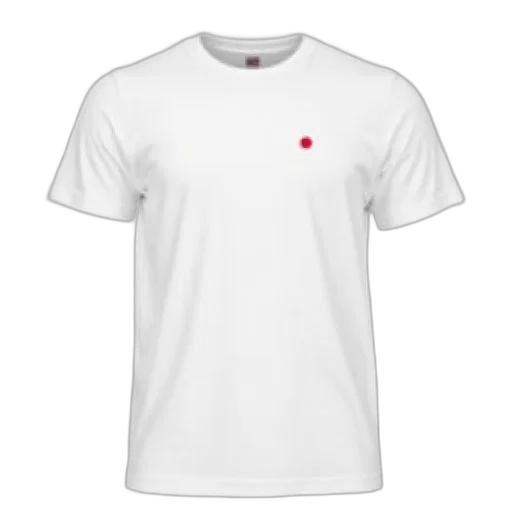 white, t-shirt, small, red transparent PNG cut-out