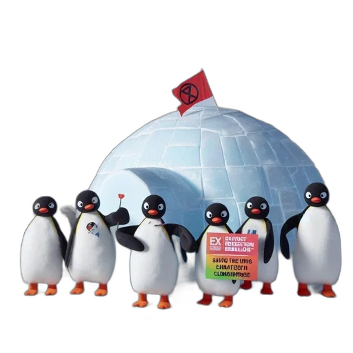 staff, 3d render, concept art, penguins transparent PNG cut-out