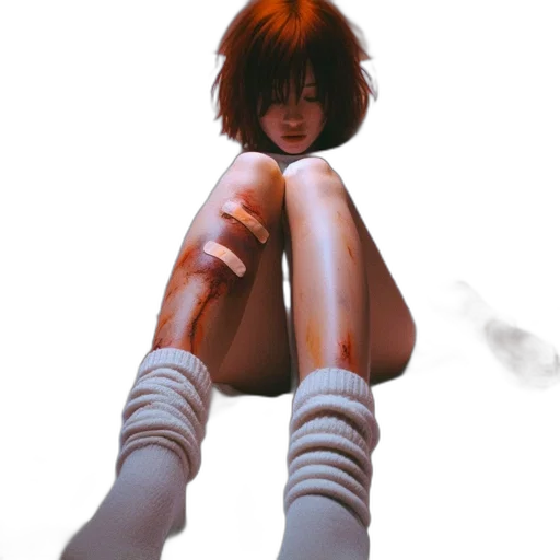 shoes, dress, face, creature transparent PNG cut-out