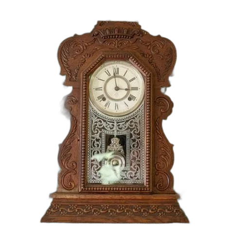 furniture, ornate, wooden, clock transparent PNG cut-out